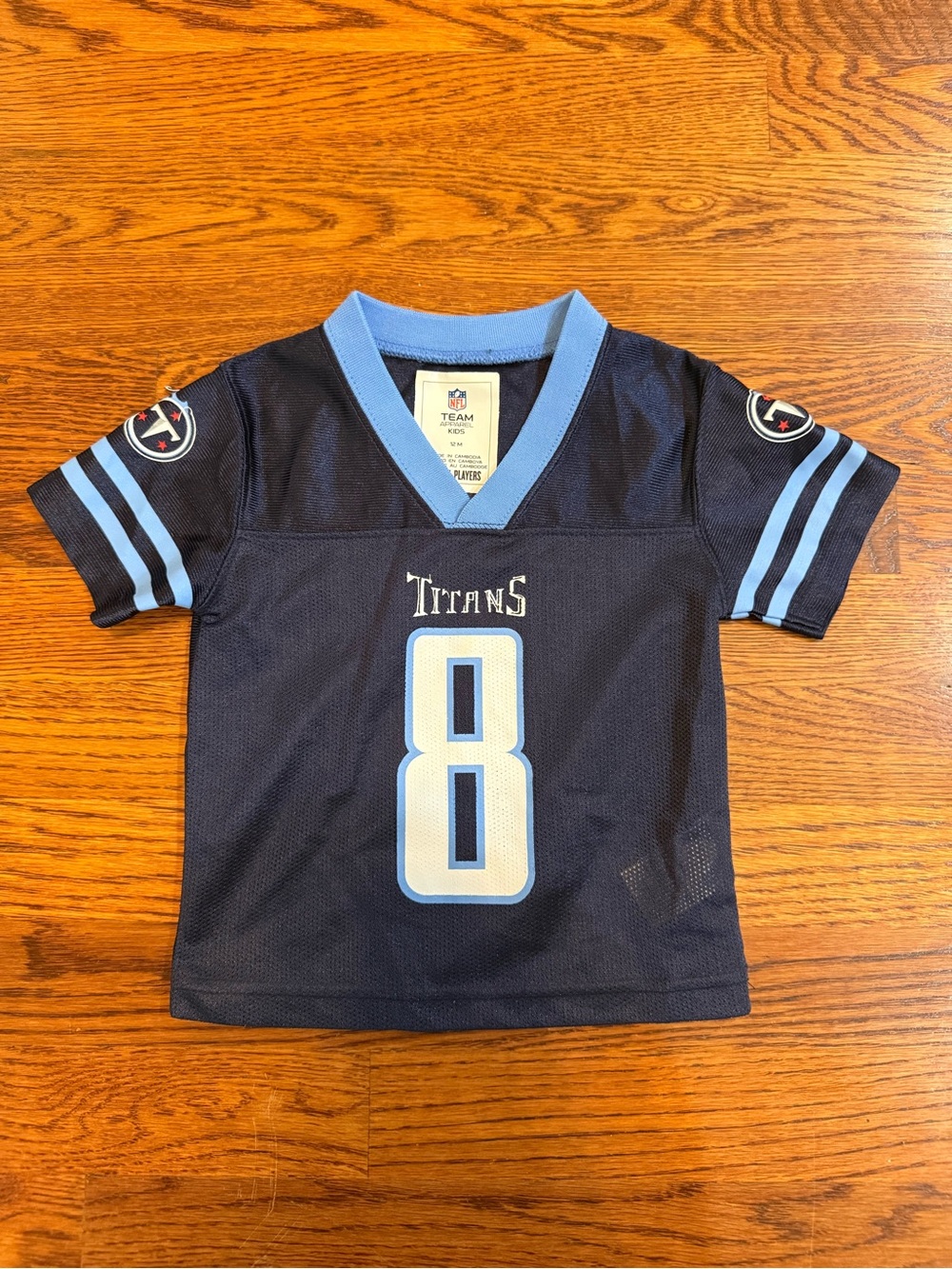 Tennessee Titans NFL Team Apparel Football Toddler 12 M #8 Mariota Jersey Shirt
